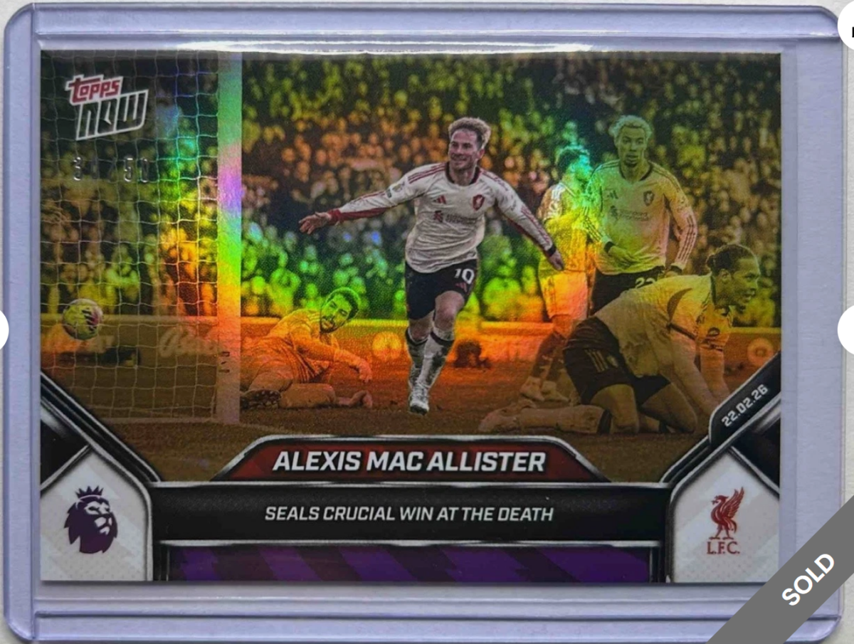 「GOH’S」2025-26 Premier League Topps Now Alexis Mac Allister #143 Gold Foil 30/50
