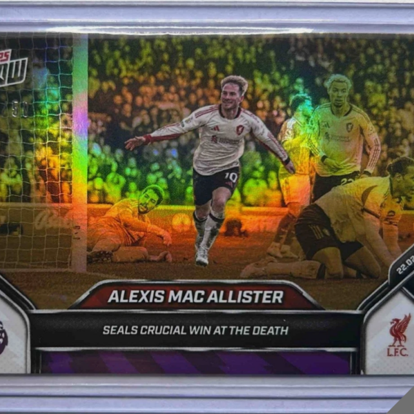 螢幕擷取畫面 2026-08-07 222254 「GOH’S」2025-26 Premier League Topps Now Alexis Mac Allister #143 Gold Foil 30/50