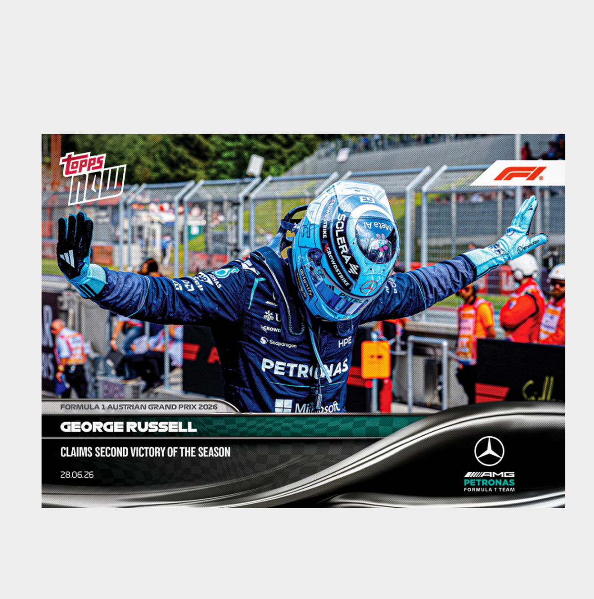 「GOH’S」George Russell - 2026 Formula 1® Topps NOW® - Card 42 - PR: 7349