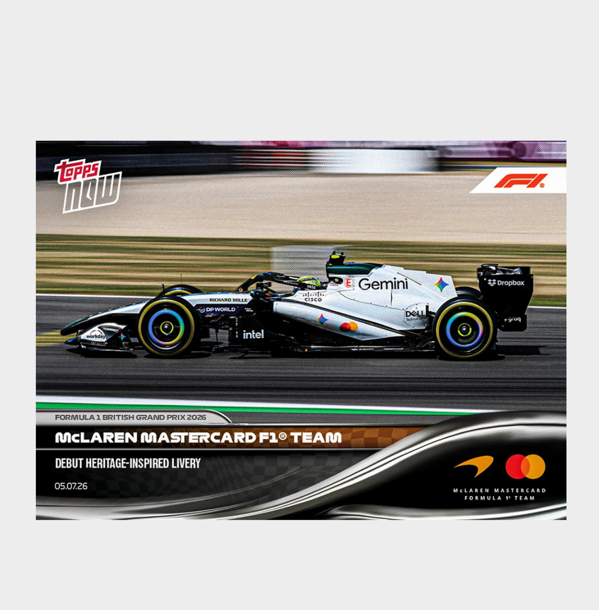 「GOH’S」McLaren Mastercard F1® Team - 2026 Formula 1® Topps NOW® - Card 47 - PR: 1469