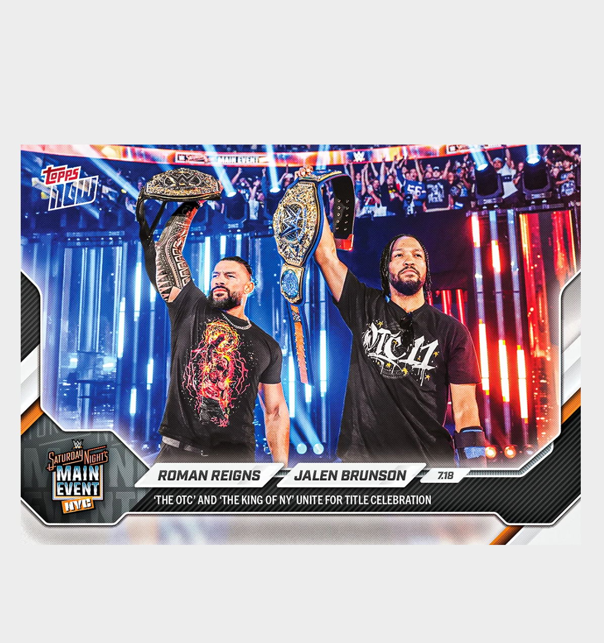 「GOH’S」Roman Reigns / Jalen Brunson - 2026 WWE Topps NOW® - Card 73 - PR: 5784