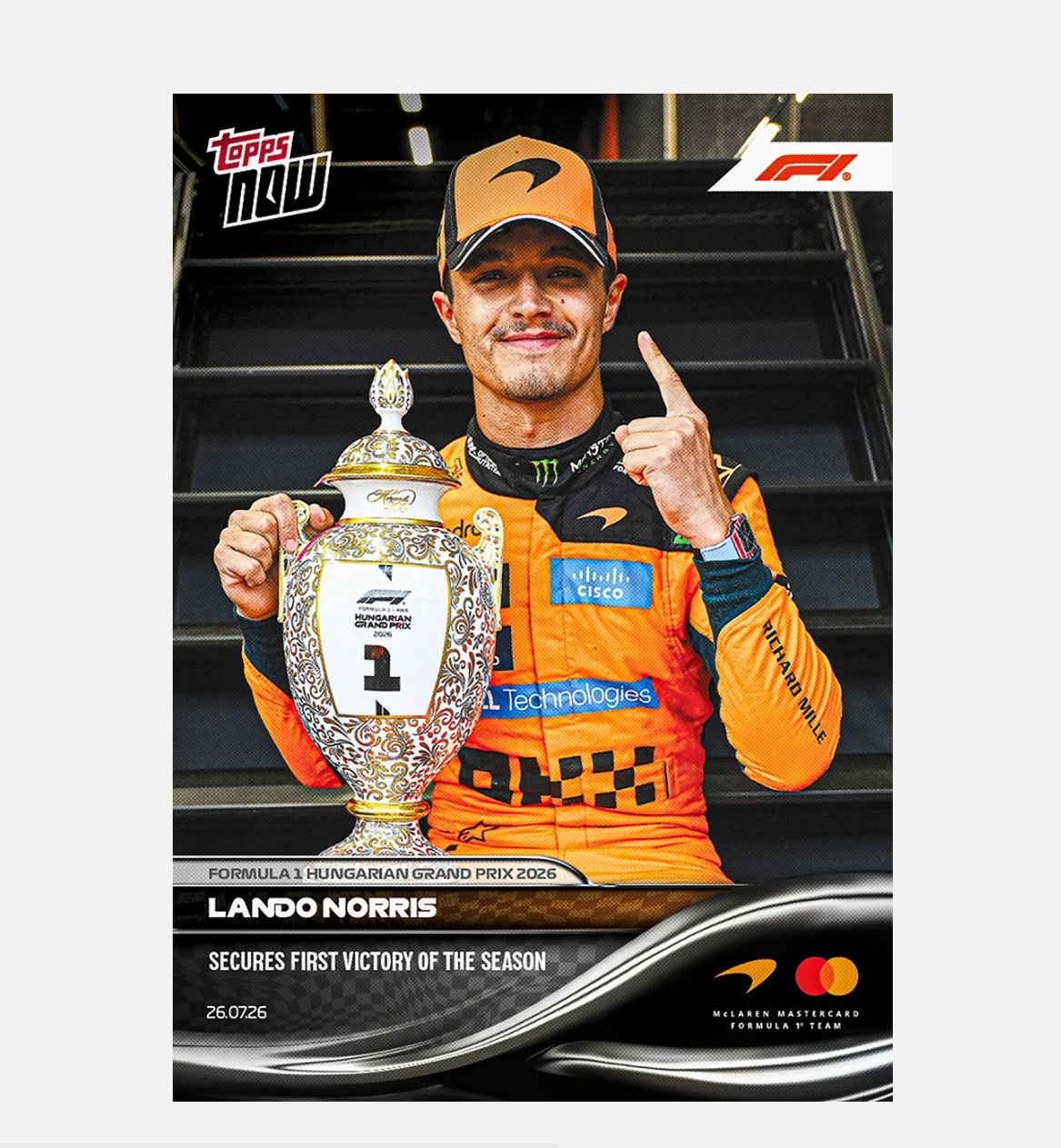 「GOH’S」Lando Norris - 2026 Formula 1® Topps NOW® - Card 51 - PR: 4892