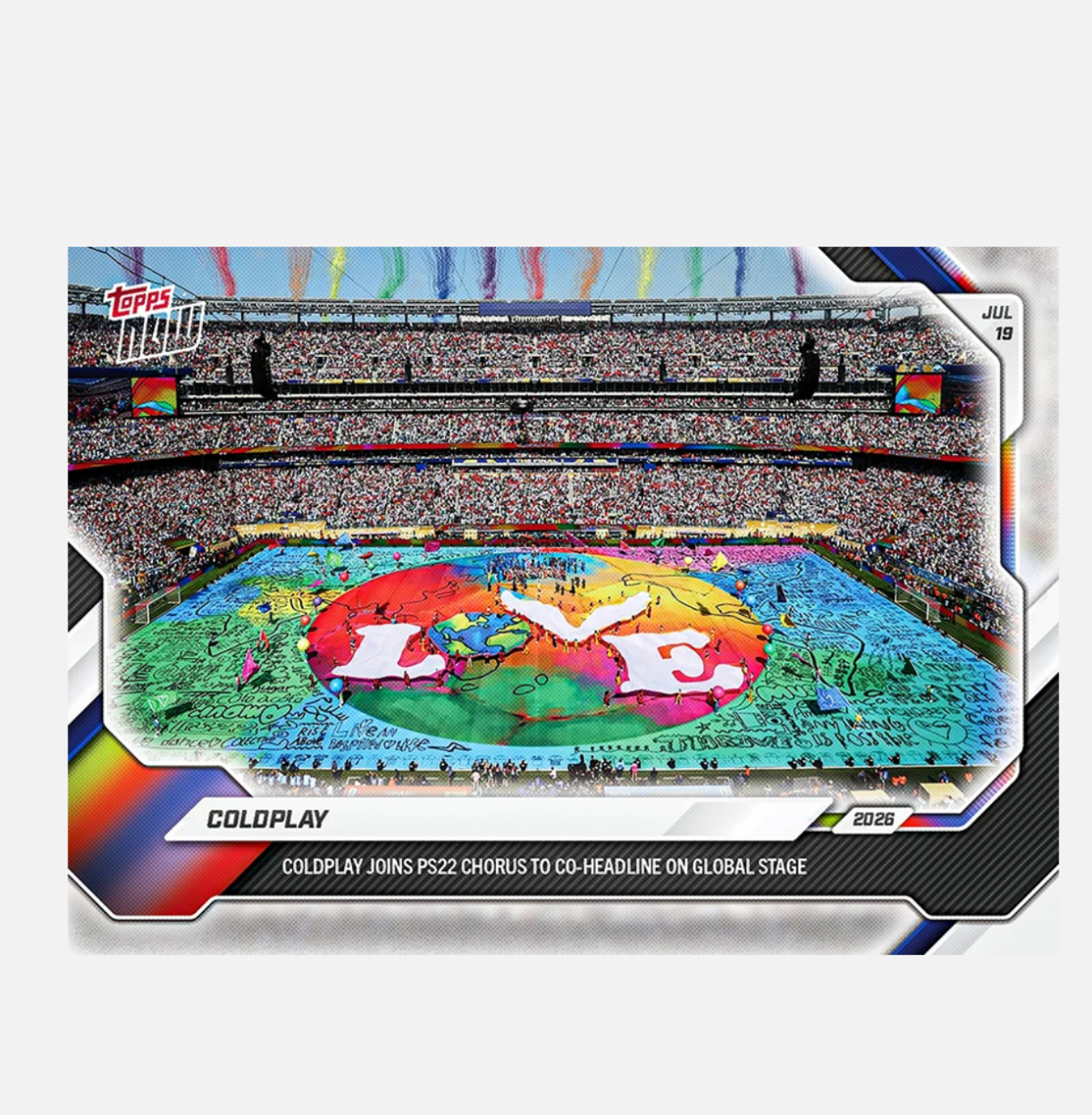 「GOH’S」Coldplay - 2026 Topps NOW® - Card CP01 - PR: 3717