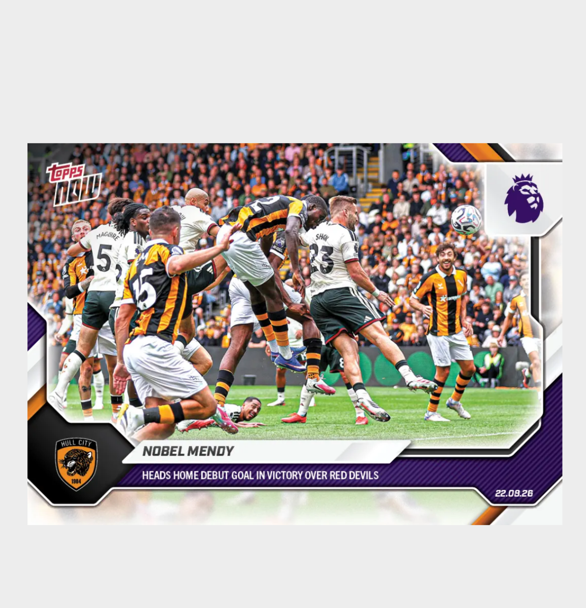 「GOH’S」Nobel Mendy - 2026-27 Premier League Topps NOW® - Card 5 - PR: 411